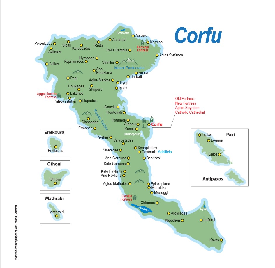 Corfu Map